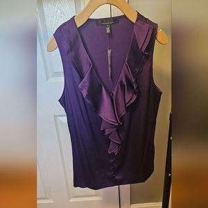 WHBM blouse, size S, NWT, deep purple